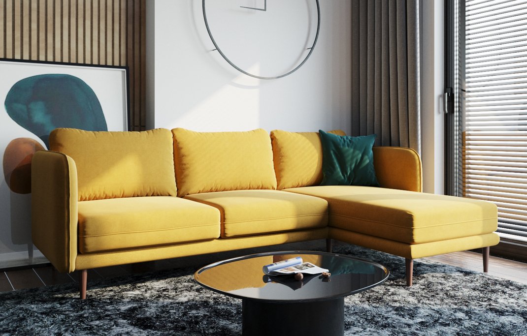 Жёлтый диван как солнечный элемент вашей гостиной - рекомендации поинтерьерным решениям
